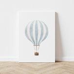 Imitation Canevas Aquarelle bleue vintage à air chaud<br><div class="desc">Cette vintage aquarelle à montgolfière est une belle façon de décorer votre pépinière,  chambre pour enfants,  ou tout espace sur le thème du voyage.</div>