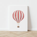 Imitation Canevas Aquarelle rouge vintage à air chaud<br><div class="desc">Cette vintage aquarelle à montgolfière est une belle façon de décorer votre pépinière,  chambre pour enfants,  ou tout espace sur le thème du voyage.</div>