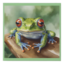 Arbre grenouille, aquarelle sur