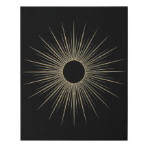 Art minimaliste de toile faux soleil levant or