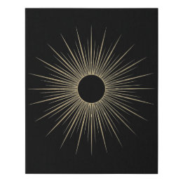 Imitation Canevas Art minimaliste de toile faux soleil levant or