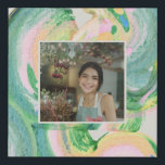Imitation Canevas Artsy Abstrait Vert aquarelle Cadre photo personna<br><div class="desc">Artsy Aquarelle Abstraite en toile de cadre photo personnalisée rose et vert Imprimer</div>
