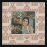 Imitation Canevas Boho Line Motif en Terracotta Custom Photo Frame<br><div class="desc">Boho Line Motif en Terracotta Custom Photo Frame Canvas Imprimer</div>