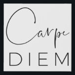Imitation Canevas CARPE DIEM | Typographie de script lettres main no<br><div class="desc">Sieze la journée ! C'est tout ! Rendez votre vie extraordinaire ! Impression murale en fausse toile noir et blanc avec "Carpe Diem" en deux polices : une magnifique typographie en écriture manuscrite sexy,  et une belle,  légère,  élégante sans serif. Élégant. Moderne. Magnifique !</div>