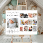 Imitation Canevas Chronologie de la première photo d'anniversaire pe<br><div class="desc">Célébrez les 12 premiers mois de votre petit avec ce premier anniversaire d'une année de signe photo. Customisez le panneau avec vos images mensuelles et les faits amusants du bébé. Pour ajouter du texte à la conception, il suffit de cliquer sur le bouton "Customiser" ci-dessus pour obtenir des fonctionnalités de...</div>