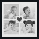 Imitation Canevas Coeur photo multiple de famille moderne<br><div class="desc">Un cadeau de gardien pour maman,  grand-mère,  jeunes mariés ou quelqu'un de spécial. Message-moi si vous avez besoin d'aide ou avez des demandes spéciales.</div>