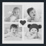 Imitation Canevas Coeur photo multiple de famille moderne<br><div class="desc">Un cadeau de gardien pour maman,  grand-mère,  jeunes mariés ou quelqu'un de spécial. Message-moi si vous avez besoin d'aide ou avez des demandes spéciales.</div>