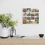 Imitation Canevas Collage de photos Famille personnalisée<br><div class="desc">Ajoutez simplement vos photos pour un collage de famille personnalisé fausse toile murale.</div>