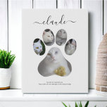 Imitation Canevas Collage du souvenir Empreinte de patte personnalis<br><div class="desc">Faites un Photo-keepsaké personnalisé Empreinte de patte Collage du souvenir - Faux Wrapped Canvas Imprimer de Ricaso - ajoutez vos propres photos et texte - photo collage de votre animal de compagnie bien-aimé sur le pont arc-en-ciel. Les animaux de compagnie emportent notre coeur avec eux quand ils y vont. Ils...</div>