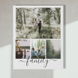 Imitation Canevas Collage photo personnalisé et texte famille<br><div class="desc">Réalisez une photo de famille personnalisée - Impression sur toile de Ricaso - ajoutez vos propres photos et texte - collage de photos - cadeaux souvenirs</div>