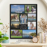 Imitation Canevas Collage photo simple 9 couleur personnalisée<br><div class="desc">Créez une impression personnalisée couleur multi-photo fausse toile en utilisant ce modèle de collage photo facile à télécharger avec 9 images de différentes formes et tailles. Personnalisez avec votre texte personnalisé dans votre choix de styles de police et de couleur arrière - plan (en noir). Il est simple de décorer...</div>