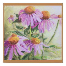 Coneflowers sur la toile enveloppée par faux