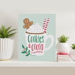 Imitation Canevas Cookies et cacao Décor de Noël Faux Canvas<br><div class="desc">Préservez les précieux moments avec une décoration murale personnalisée. Ça fait un grand cadeau !</div>