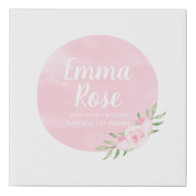 Copie florale de toile de détails de naissance