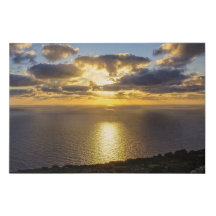 Coucher de soleil à Malte sur le paradis de la mer