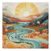 Coucher de soleil Abstrait