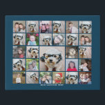 Imitation Canevas Créer un Collage photo amusant avec 27 photos<br><div class="desc">Utilisez votre photo ou vos photos préférées pour faire un plaisir à garder à partager avec vos amis. Cette grille moderne imprime en diagonale sur le devant pour un affichage unique et attrayant de vos photos. Le script de calligraphie moderne peut être utilisé pour ajouter un nom ou un événement....</div>