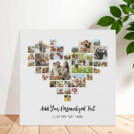 Imitation Canevas Créer votre propre coeur en forme de collage photo<br><div class="desc">Créez votre propre photo collage en forme de coeur imitation toile avec vos photos préférées dans une grille photo en forme de coeur d'amour. Ajoutez votre texte personnalisé dans une typographie minimaliste moderne.</div>
