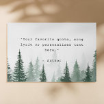Imitation Canevas Créez votre propre devis<br><div class="desc">Créez votre propre devis personnalisé faux mur de toile. Caractéristiques minimaliste typographie de machine à écrire et paysage de forêt brumeuse.</div>
