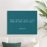 Imitation Canevas Créez votre propre devis<br><div class="desc">Créez votre propre oeuvre murale en toile de citation personnalisée. Caractéristiques typographie minimaliste de machine à écrire.</div>