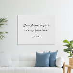 Imitation Canevas Créez votre propre devis de calligraphie<br><div class="desc">Créez votre propre devis d'art mural. Fonctionne avec la typographie de script de calligraphie minimaliste.</div>