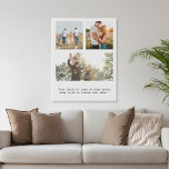 Imitation Canevas Créez votre propre photo et devis 3 personnalisés<br><div class="desc">Créez votre propre oeuvre murale de devis personnalisée. Comprend trois de vos photos et du texte personnalisé dans la typographie minimaliste de la machine à écrire.</div>