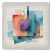 Design d'art géométrique Abstrait et coloré