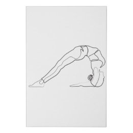 Imitation Canevas Dessin de conditionnement physique en ligne unique
