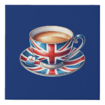 Drapeau britannique sur l'anglais Teacup