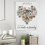 Imitation Canevas Ensemble Family Love Heart Shape 36 Photo Collage<br><div class="desc">Créez votre propre toile personnalisée avec 36 de vos photos préférées et votre (vos) nom(s) de famille. Le modèle photo est mis en place pour créer un collage photo en forme de coeur d'amour, affichant vos photos dans un mélange de formats portrait, paysage et instragram carré. Le design a un...</div>