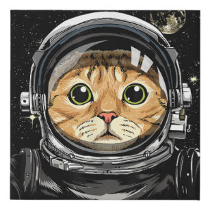Imitation Canevas Espace extra-atmosphérique Chat Kitty Astronaut Vi