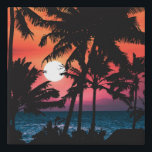 Imitation Canevas Été Tropical Pink Orange Palm Trees coucher du sol<br><div class="desc">Ce design tropical et cool est parfait pour les mois chauds d'été. Il est doté d'un coucher de soleil de néon rose, orange et violet d'une silhouette de palmier noir et d'un soleil éclatant. C'est beau, magnifique et pittoresque ! ***REMARQUE IMPORTANTE DE CONCEPTION : Pour toute demande de conception personnalisée,...</div>
