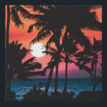 Imitation Canevas Été Tropical Pink Orange Palm Trees coucher du sol<br><div class="desc">Ce design tropical et cool est parfait pour les mois chauds d'été. Il est doté d'un coucher de soleil de néon rose, orange et violet d'une silhouette de palmier noir et d'un soleil éclatant. C'est beau, magnifique et pittoresque ! ***REMARQUE IMPORTANTE DE CONCEPTION : Pour toute demande de conception personnalisée,...</div>