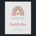 Imitation Canevas Faire-part de naissance Rainbow moderne<br><div class="desc">Cette toile enveloppée est un décor parfait pour la pépinière. Le design présente un arc-en-ciel moderne avec le texte "vous êtes si amoureux". Personnaliser avec le nom du bébé,  la date de naissance,  le poids et la taille. C'est un garant parfait pour le nouveau lot de joie.</div>