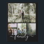 Imitation Canevas Famille de collage photo personnalisée<br><div class="desc">Photo personnalisée Bouclier mural - Faux Toile enveloppée Imprimer de Ricaso - ajoutez vos propres photos et texte - photo famille collage cadeaux</div>