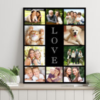 Family Love 10 Photo Collage noir