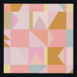 Imitation Canevas Formes géométriques mignonnes Pastel Motif en rose<br><div class="desc">Formes géométriques mignonnes Pastel Motif en toile rose Faux Imprimer</div>
