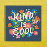 Imitation Canevas Genre est Cool Gras Fleurs colorées et Papillons<br><div class="desc">Cette impression amusante et mignonne de fausse toile comporte du texte écrit à la main, "Le genre est Cool", un grand rappel pour tout le monde! Des fleurs et des feuilles colorés se détachent dans les tons bleu, orange, rose et vert citron. Trois petits papillons et des accents d'étoiles apportent...</div>