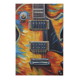 Imitation Canevas Gibson Les Paul - Van Gogh Style