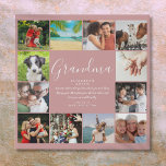 Imitation Canevas Grandma Citation Script 12 Photo Collage Dusty Ros<br><div class="desc">Personnalisez avec 12 photos préférées et citez pour votre grand-mère, grand-mère, grand-mère, nan ou nounou spécial pour créer un cadeau unique pour les anniversaires, Noël, la fête de la mère, les baby showers, ou tout jour que vous voulez montrer combien elle signifie pour vous. Une façon parfaite de lui montrer...</div>