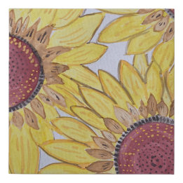 Imitation Canevas Impression de toile de tournesol enveloppée