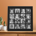 Imitation Canevas Instagram Photo Collage - 16 photos peuvent éditer<br><div class="desc">Un design avec un arrière - plan de base. Utilisez jusqu'à seize photos carrés pour créer un souvenir unique et personnel de fête d'anniversaire. Si vous avez besoin d'ajuster les images,  cliquez sur l'outil personnaliser pour apporter des modifications.</div>