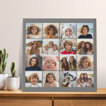 Imitation Canevas Instagram Photo Collage - 16 photos peuvent modifi<br><div class="desc">Un design avec un arrière - plan de base. Utilisez jusqu'à seize photos carrés pour créer un souvenir unique et personnel de fête d'anniversaire. Si vous avez besoin d'ajuster les images,  cliquez sur l'outil personnaliser pour apporter des modifications.</div>