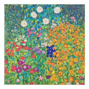 Imitation Canevas Jardin aux fleurs, Gustav Klimt