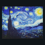 Imitation Canevas La Nuit étoilée De Van Gogh<br><div class="desc">Peinture à l'huile du maître hollandais Vincent Van Gogh (1853-1890) Probablement son tableau le plus célèbre, Van Gogh peint "La Nuit étoilée" en 1889 de mémoire alors qu'il se trouvait dans un asile en France où il s'est enregistré pour la dépression. Dans le tableau, il y a la lune, Vénus...</div>