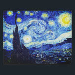 Imitation Canevas La Nuit étoilée De Van Gogh<br><div class="desc">Peinture à l'huile du maître hollandais Vincent Van Gogh (1853-1890) Probablement son tableau le plus célèbre, Van Gogh peint "La Nuit étoilée" en 1889 de mémoire alors qu'il se trouvait dans un asile en France où il s'est enregistré pour la dépression. Dans le tableau, il y a la lune, Vénus...</div>