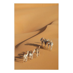 Imitation Canevas Les déserts   Marche touareg avec chameaux
