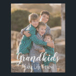 Imitation Canevas Les petits font la vie grand<br><div class="desc">Les petits-enfants rendent la vie grandiose : Un cadeau photo personnalisé pour la famille. Crédit photo Photographie © Storytree Studios,  Stanford,  CA. Modèle photo doit être remplacé par votre propre photo</div>