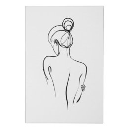 Imitation Canevas Line Art Back, Minimal Line Art, Simple
