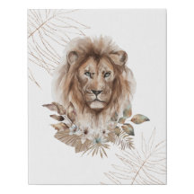 Lion Safari Faux Canvas Imprimer